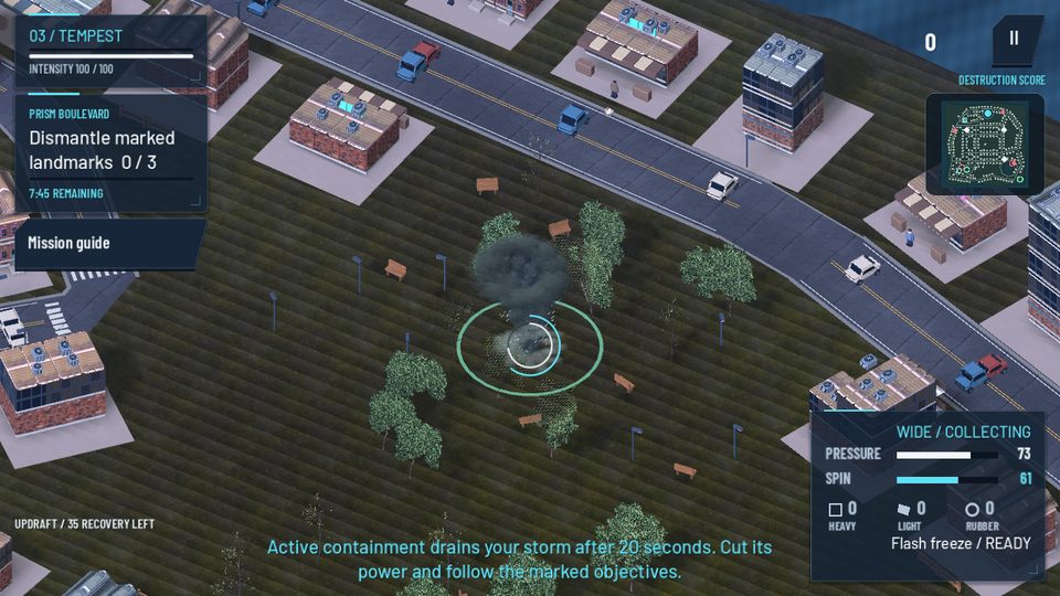 'Nado tornado dismantling a town