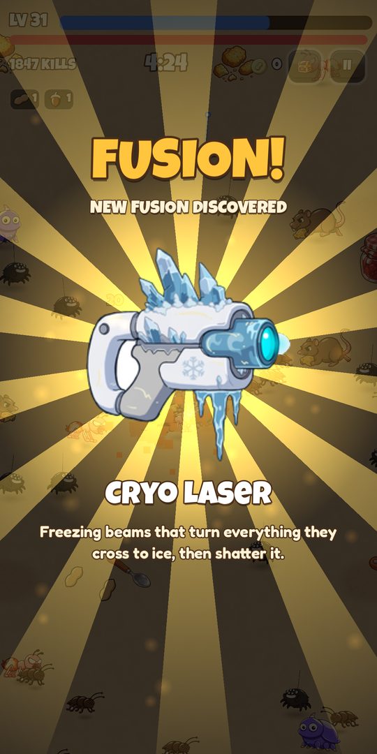 Fusing two evolved weapons